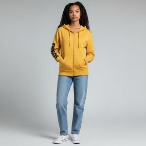 Freecity Yellow Zip-Up Hoodie